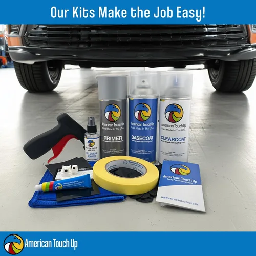 Vista 4 de American Touch Up Pintura en aerosol (capa base) compatible con Jeep - Selecciona tu color (145/LGH/PGH Commando)
