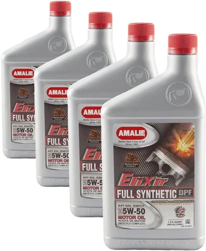Vista 2 de Amalie (75716-56) Elixir 5W-50 Aceite para motor totalmente sintético - botella de 1 cuarto de galón