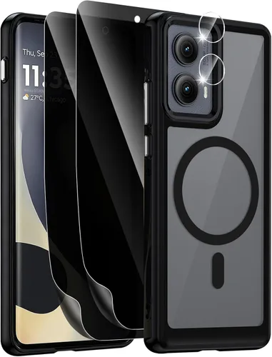 Vista 16 de Funda magnética para Motorola Edge 2026, con 2 protectores de pantalla de privacidad + 1 protector de lente de cámara, [no amarillento]