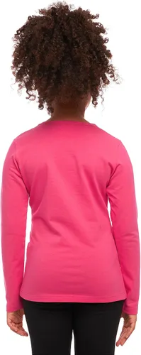 Vista 3 de Lovetti Camisas básicas de manga larga para niñas, de algodón turco, cuello redondo, ropa de moda