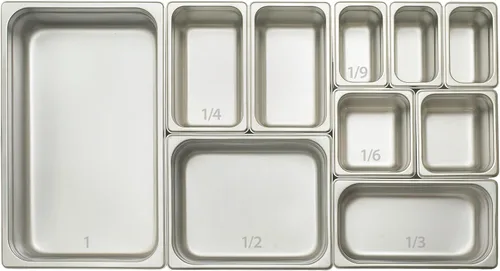 Vista 2 de Winco Bandeja de vapor antiatascos de 6 pulgadas, mitad, calibre 24, acero inoxidable