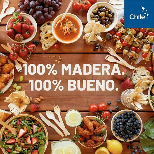 Vista 6 de Tenedores de madera, paquete de 100, 6.5 pulgadas, alternativa a