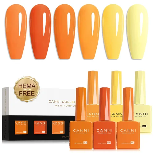 Vista 11 de CANNI - Juego de esmalte de uñas en gel azul de 6 colores 9ML Baby Royal Light Blue – Esmalte de uñas en gel inspirado en el océano Acuario