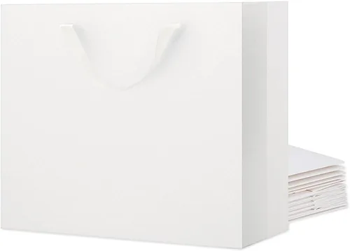 Vista 8 de 12 bolsas de regalo grandes de 13 x 5 x 10 pulgadas, bolsas de regalo grandes color negro mate con asas para el día de Acción de Gracias y todas