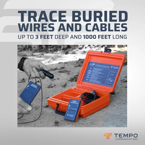 Vista 2 de TEMPO 508S-G - Localizador de cables de riego y buscador de cables, localizador de cables precisos, rastrea o localiza cables muertos o energizados