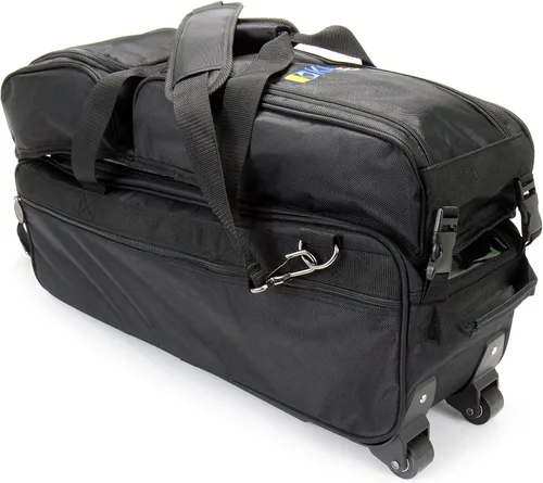 Vista 2 de Carro de torneo de bolos de lujo para 3 bolas con zapatero y bolsa de accesorios desmontables