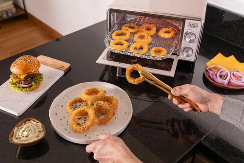 Vista 10 de BLACK+DECKER Crisp N Bake™ PRO - Horno tostador digital de 4 rebanadas, 5 funciones de cocción, horno de encimera de convección, se adapta a pizza