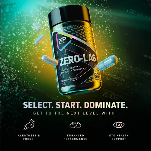 Vista 5 de Suplementos energéticos para jugadores – XP Sports Zero-Lag Energy Pills, outlast, 60