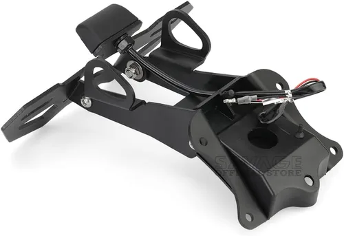 Vista 4 de Soporte de placa de matrícula para MT-09/SP 2022 2023 cola de motocicleta, eliminador de guardabarros ordenado, luz LED, accesorios E4
