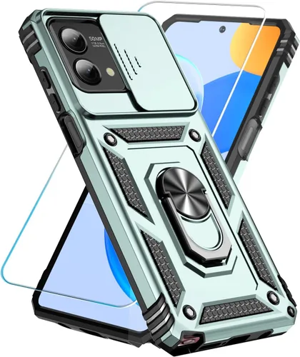 Vista 16 de SunStory Funda para teléfono Motorola Moto G Stylus 5G 2023 con protector de pantalla HD y cubierta deslizante para la cámara y patas de apoyo, Negro