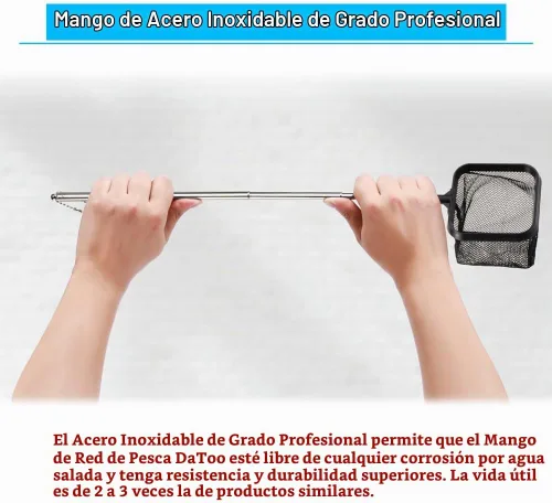 Vista 5 de DaToo Red de peces de acuario de 3 pulgadas para tanque de peces Betta Nano Nylon Net con mango extensible 6-16 pulgadas, 1 año de garantía