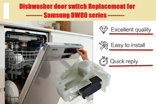 Vista 3 de DD81-02197a - Pestillo de puerta de lavavajillas e interruptor de pieza de repuesto para Samsung DW80M2020US, DW80N3030UB, DW80N3030US, DW80N3030UW