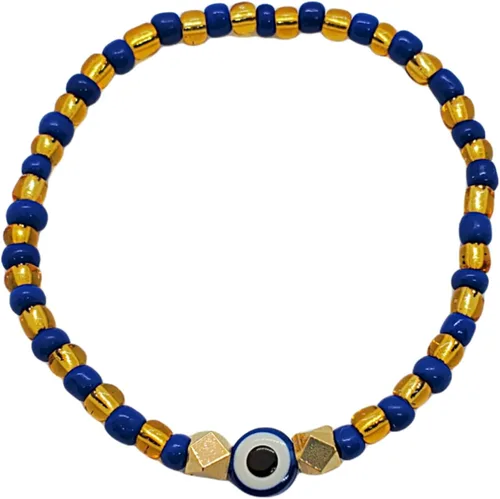 Vista 30 de Hecho a mano contra el mal de ojo orishas joyería de protección Ilde elástico elástico ajustable con cuentas unisex amuleto pulsera conjunto