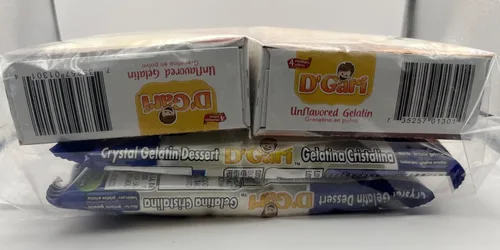 Vista 5 de D'Gari Combo de gelatina de cristal y sin sabor, 11.9 onzas (paquete de 1)