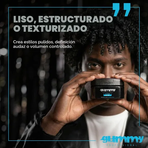 Vista 6 de Gel de cera de gel para peinar el cabello, fijación extremadamente fuerte Negro