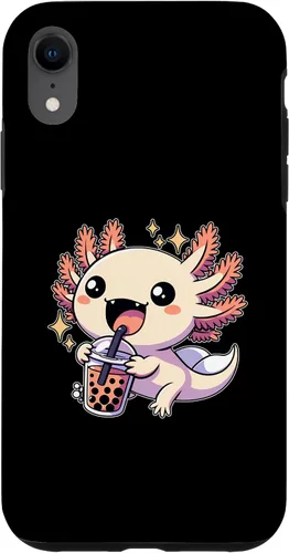 Vista 24 de Funda de té de burbujas japonesa para iPhone 11 Pro Max Kawaii axolotl Boba