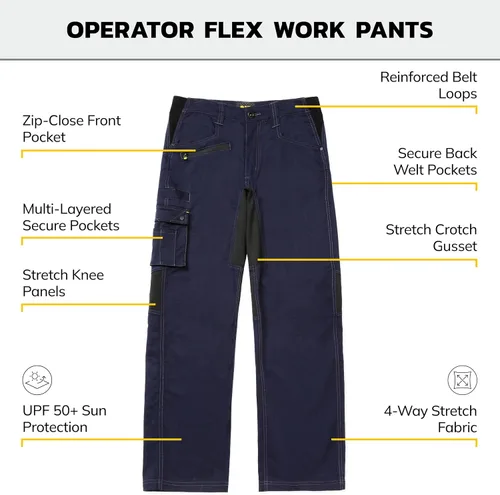 Vista 3 de Caterpillar Pantalones flexibles de operador grande y alto