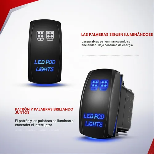 Vista 5 de Nilight - Kit de arnés con cableado para luces LED POD de 16 AWG, barra de luz LED de 12 V, interruptor basculante de 5 pines, láser de encendido