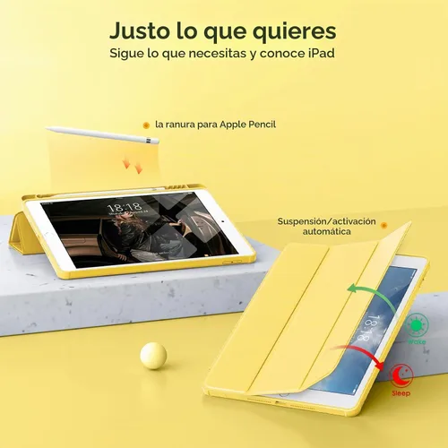 Vista 5 de VIKESI Funda para iPad de 9ª / 8ª / 7ª generación de 10.2 pulgadas (versión 2021/2020/2019), parte trasera transparente, cubierta de marco de TPU a