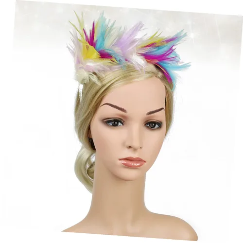 Vista 6 de Abaodam 1920 s Prom Headband Gatsby Headband Fascinator Headband Carnival Fascinator Fascinators for Women Tea Party Pride Hat Black Headbands