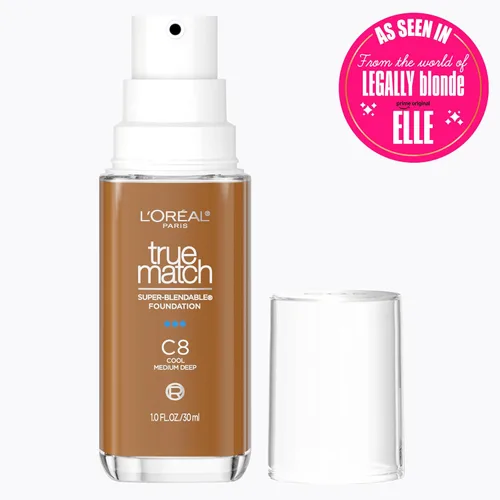 Vista 104 de L'Oreal Paris True Match - Base líquida supermezclable, maquillaje de base líquida de cobertura media, C0.5, ligero, 1 onza líquida