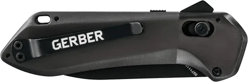 Vista 2 de Gerber Gear Highbrow - Navaja de bolsillo compacta con apertura asistida, hoja de borde dentado, color negro