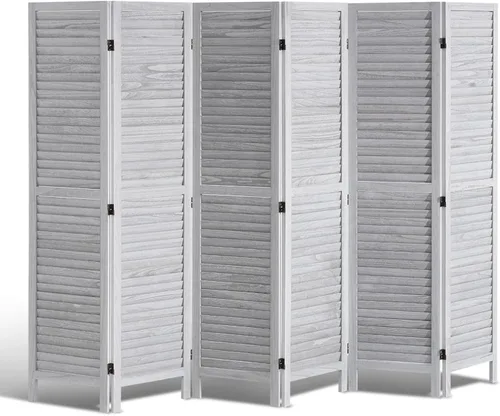 Vista 14 de VEVOR Divisor de habitación de madera, pantalla de privacidad plegable de madera de 4 paneles, 66.9 pulgadas de alto, divisor de partición