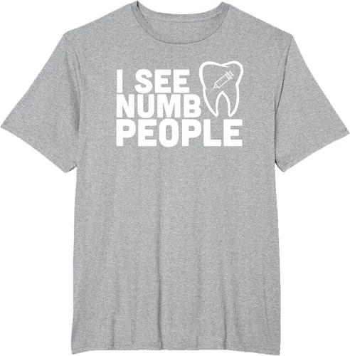 Vista 74 de I see Numb People - Camiseta de regalo para dentista dental, Negro, S