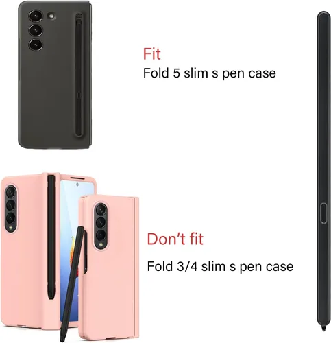 Vista 8 de Galaxy Z Fold 5 Slim S Pen Reemplazo para Samsung Galaxy Z Fold 6 Stylus Pen con 2 puntas (negro)