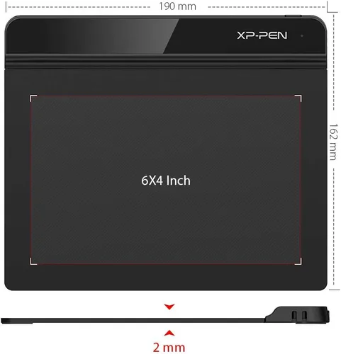 Vista 2 de Tableta de Dibujo XPPen StarG640 Tableta Gráfica Digital de 6x4 Pulgadas Tableta de Arte con Lápiz Stylus Sin Batería Tableta para Mac, Windows