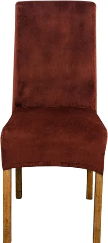 Vista 29 de Velvet Large Chair Covers, Soft Stretch Removable Seat Covers High Back Chairs Protector Slipcovers for Dining Room Decor (Black,Set of 2)