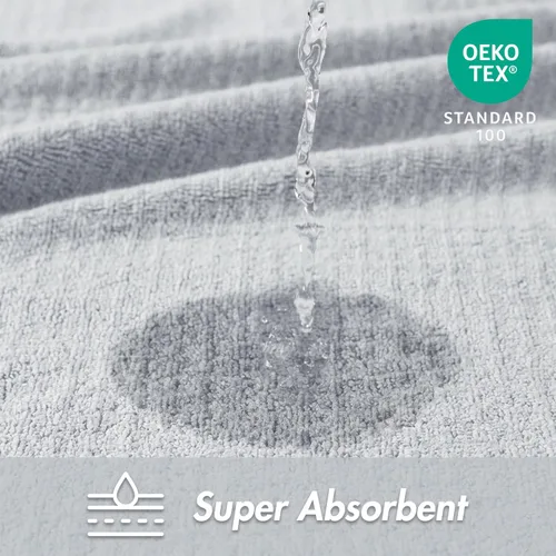 Vista 5 de Madison Park Spa Waffle - Juego de toallas de lujo 100 % algodón, tejido de gofre de textura premium, altamente absorbente, secado rápido, ropa