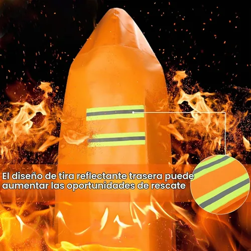 Vista 7 de Capa de escape de incendios, extra grande, de emergencia utilizada como Naranja