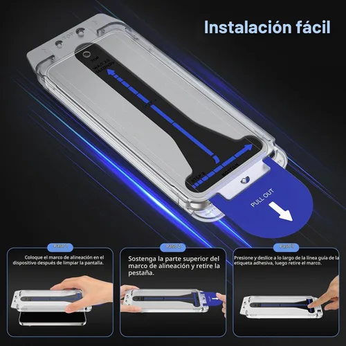 Vista 3 de SPARIN - Protector de pantalla para Google Pixel 9 Pro XL de 6.8 pulgadas, [paquete de 2+2] Pixel 9 Pro XL, vidrio templado, fácil instalación