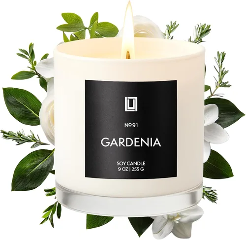 Vista 10 de Lulu Candles After Dark - Teca Caoba Vela Perfumada de Soja de Lujo en Frasco Vertida a Mano en los EE.UU. Altamente Perfumada y Duradera