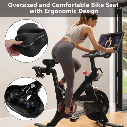 Vista 2 de DAWAY C30 Asiento de Bicicleta Cómodo de Gran Tamaño - Compatible con Peloton, Ejercicio, Bicicletas de Montaña o Carretera, Reemplazo de Sillín