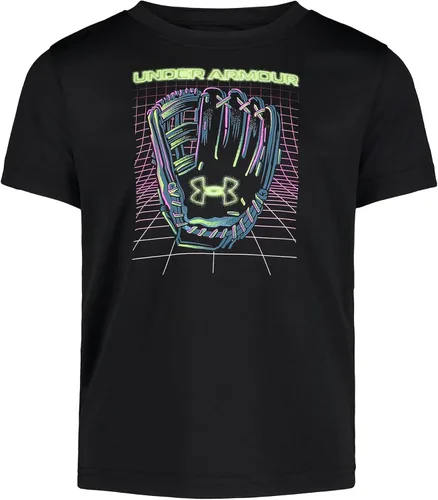 Vista 18 de Under Armour Camiseta de manga corta con gráfico de béisbol para niño Áspero atómico