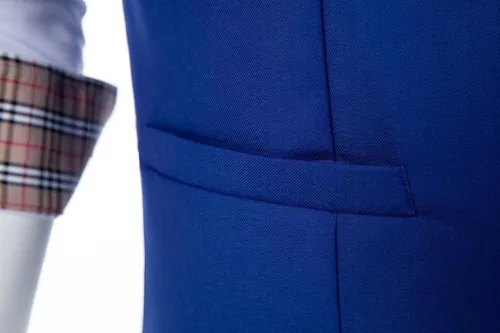 Vista 5 de Chaleco de traje para hombre, chaleco de negocios, chaleco de vestir formal para hombres con 4 botones de ajuste delgado