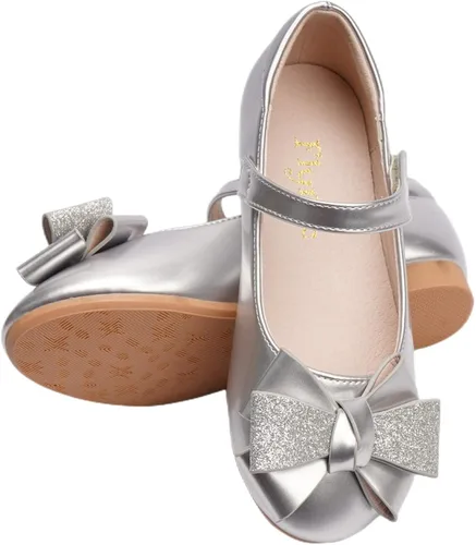 Vista 5 de Flyrioc Sandalias de tacón para niña pequeña, zapatos de vestir de ballet (niño pequeñoniño grande)