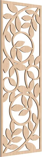 Vista 150 de 9 3/8"W x 24 3/8"H x 1/4"T Utica Decorativo Fretwork Madera Paneles de Pared, Abedul