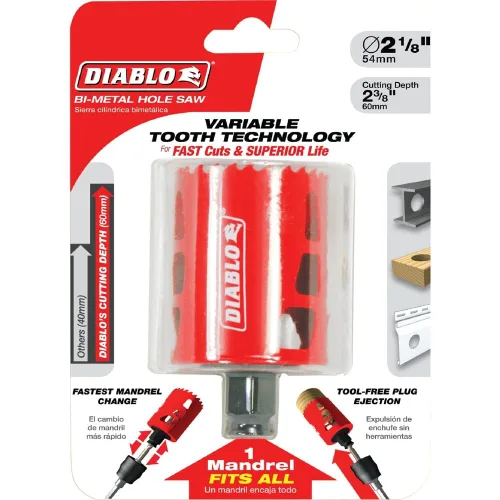 Vista 2 de Diablo Sierra perforadora bimetálica - 2-1/8" de diámetro, 2-3/8