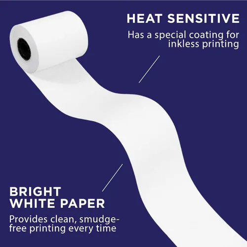 Vista 6 de Papel térmico para Clover Mini de Paper Planet C200, C300, C301, C302, C305 8 rollos