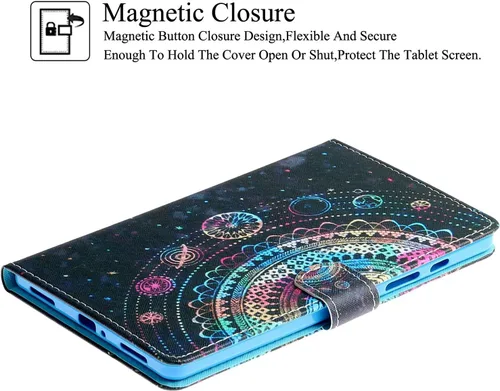 Vista 2 de REASUN Funda para Galaxy Tab A7 Lite de 8.7 pulgadas 2021, cubierta de piel sintética con ranuras para tarjetas, soporte multiángulo, funda