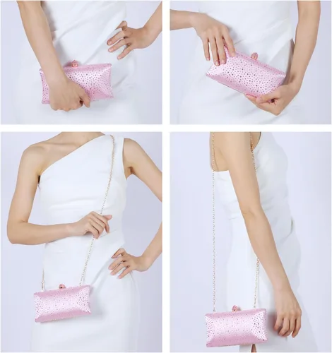 Vista 2 de Evevictor Women Handbags Rhinestone Party Prom Wedding Bride Evening Bags Crystal Party Clutch Purse