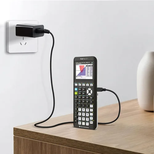 Vista 4 de Cargador Smays para calculadora gráfica TI-84 Plus CE, TI-Nspire CX/CX CAS Cargador USB con cable de carga de 3 pies