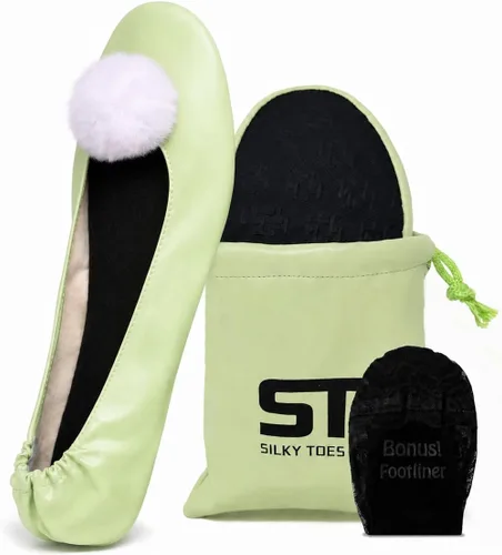 Vista 45 de Silky Toes Zapatos planos plegables para mujer, zapatos de ballet para A-Negro