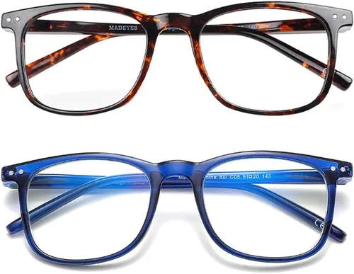 Vista 17 de AOSM Lentes de luz azul para hombres y mujeres, gafas de juego antirreflejos, protección UV400, bloqueo de luz azul para aliviar la fatiga ocular