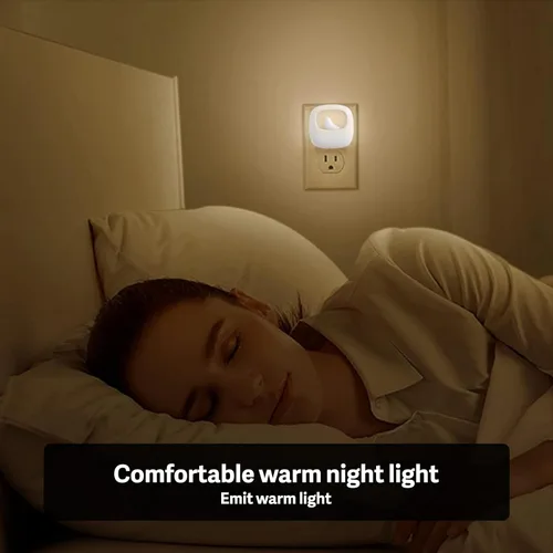 Vista 5 de VAVOFO Luz nocturna LED con sensor automático, paquete de 4, 2900-3200K blanco cálido, bonito diseño de pájaro, lámpara de noche de pared