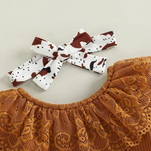 Vista 4 de fhutpw Ropa para bebé recién nacida, conjunto de 3 piezas para otoño e invierno