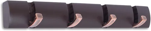 Vista 7 de Perchero con ganchos plegables BirdRock Home , Níquel satinado/ negro (Satin Nickle Hooks/Black Pine)